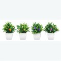 Youngs Artificial Flowers in Planter - 4 Assorted 12602